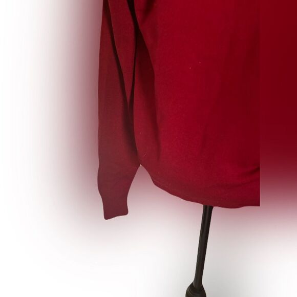 Thane Vintage Red Sweater with an Embroidered Collar and a Rich Vibrant Color - Picture 5 of 7